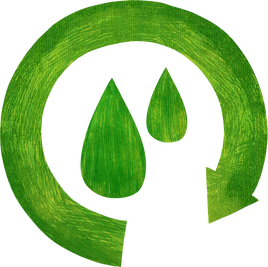 Textured Detailed Eco Friendly Water Recycle Symbol